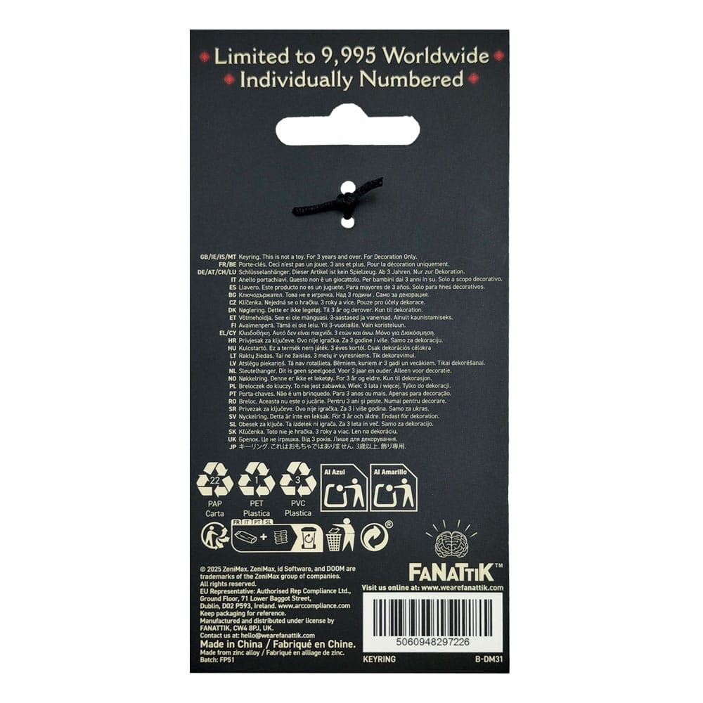 Doom: The Dark Ages porte-clés Skull Crusher Limited Edition