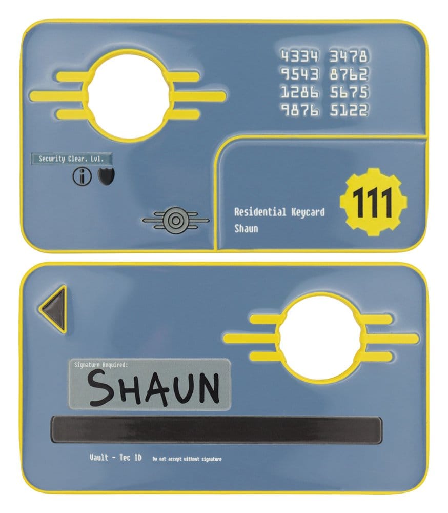 Fallout réplique Security Keycard Vault 111 Limited Edition 11 cm