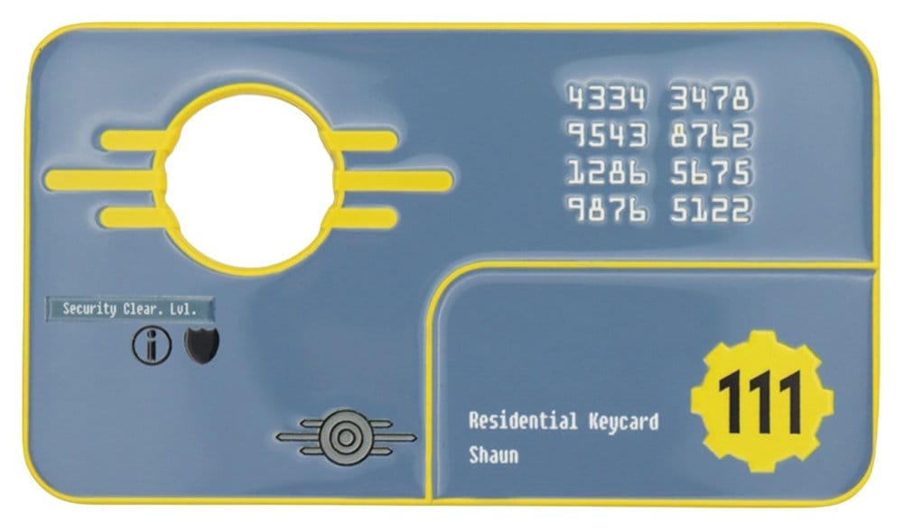 Fallout réplique Security Keycard Vault 111 Limited Edition 11 cm