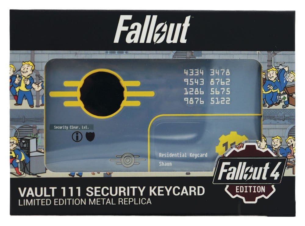Fallout réplique Security Keycard Vault 111 Limited Edition 11 cm