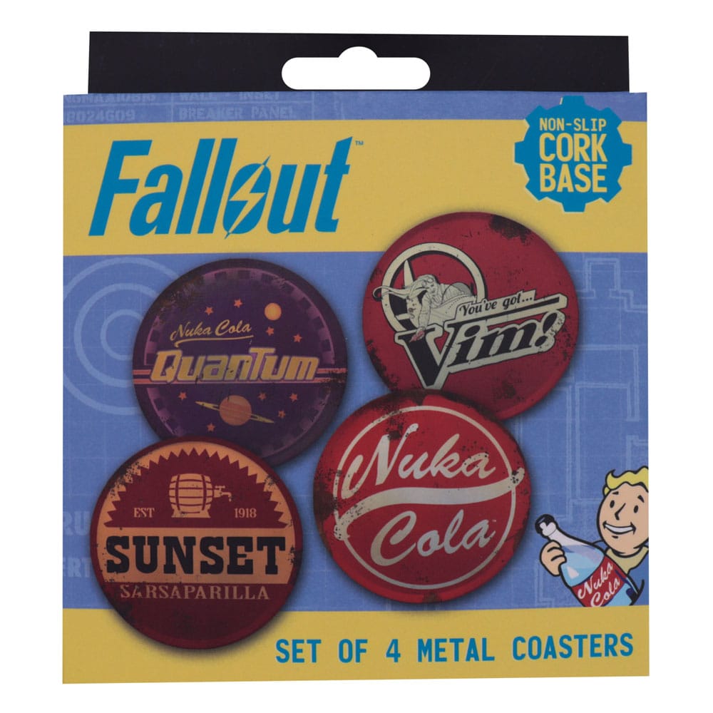 Fallout pack 4 sous-verres Metal Drinks