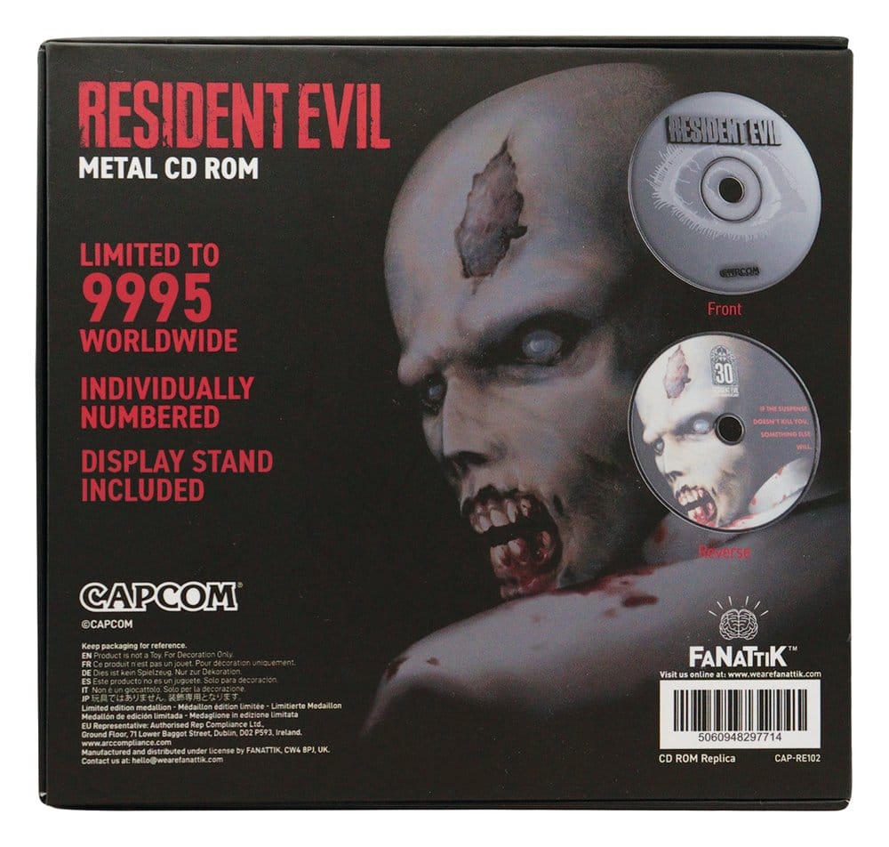 Resident Evil réplique CD-ROM 30th Anniversary Limited Edition 11 cm