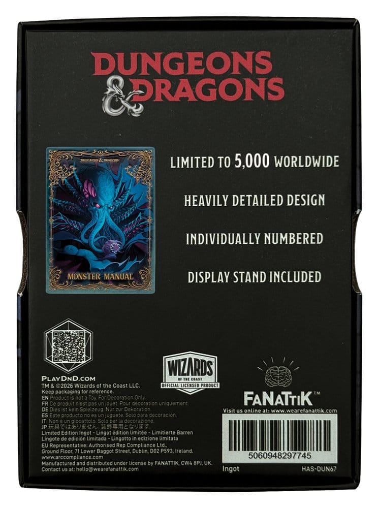 Dungeons & Dragons Lingot Monster Manual Alternate Cover Limited Edition