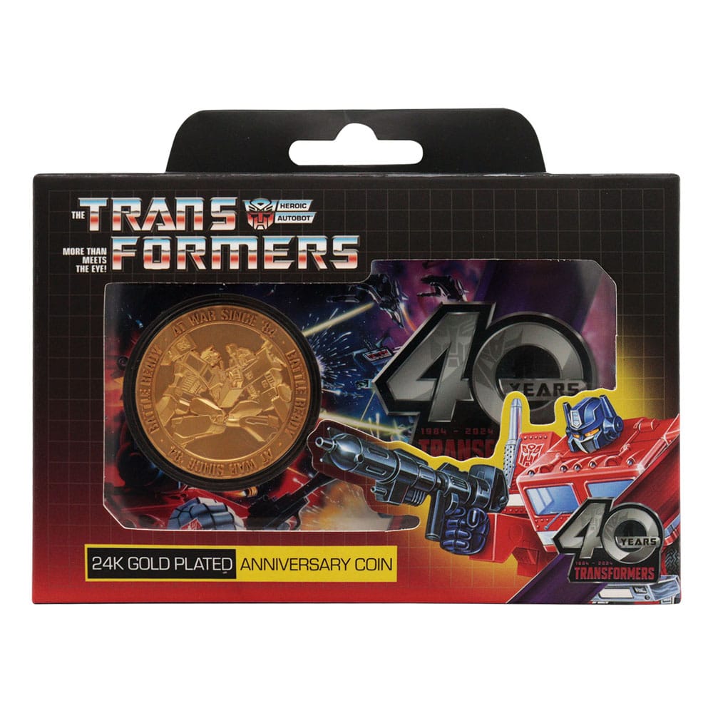Transformers pièce de collection 40th Anniversary 24k Gold Plated Edition 4 cm
