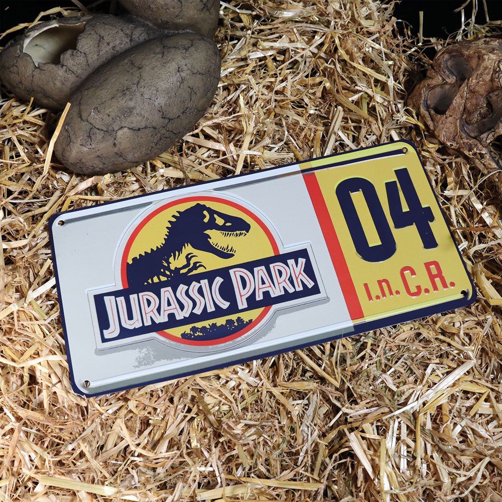 Jurassic Park réplique 1/1 plaque minéralogique Dennis Nedry