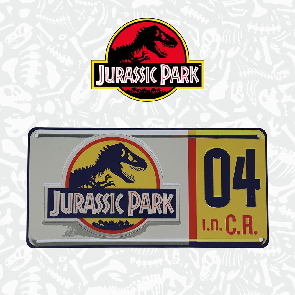 Jurassic Park réplique 1/1 plaque minéralogique Dennis Nedry
