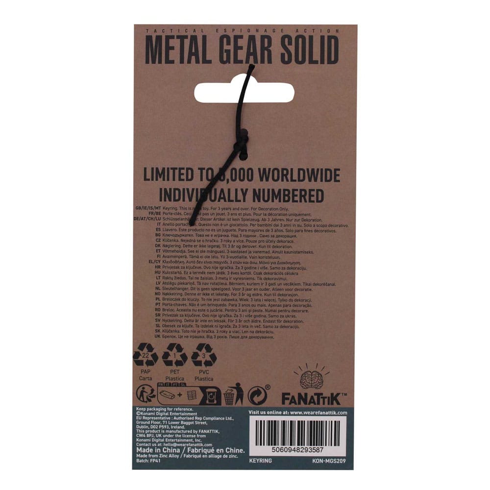 Metal Gear Solid 2 porte-clés Limited Edition