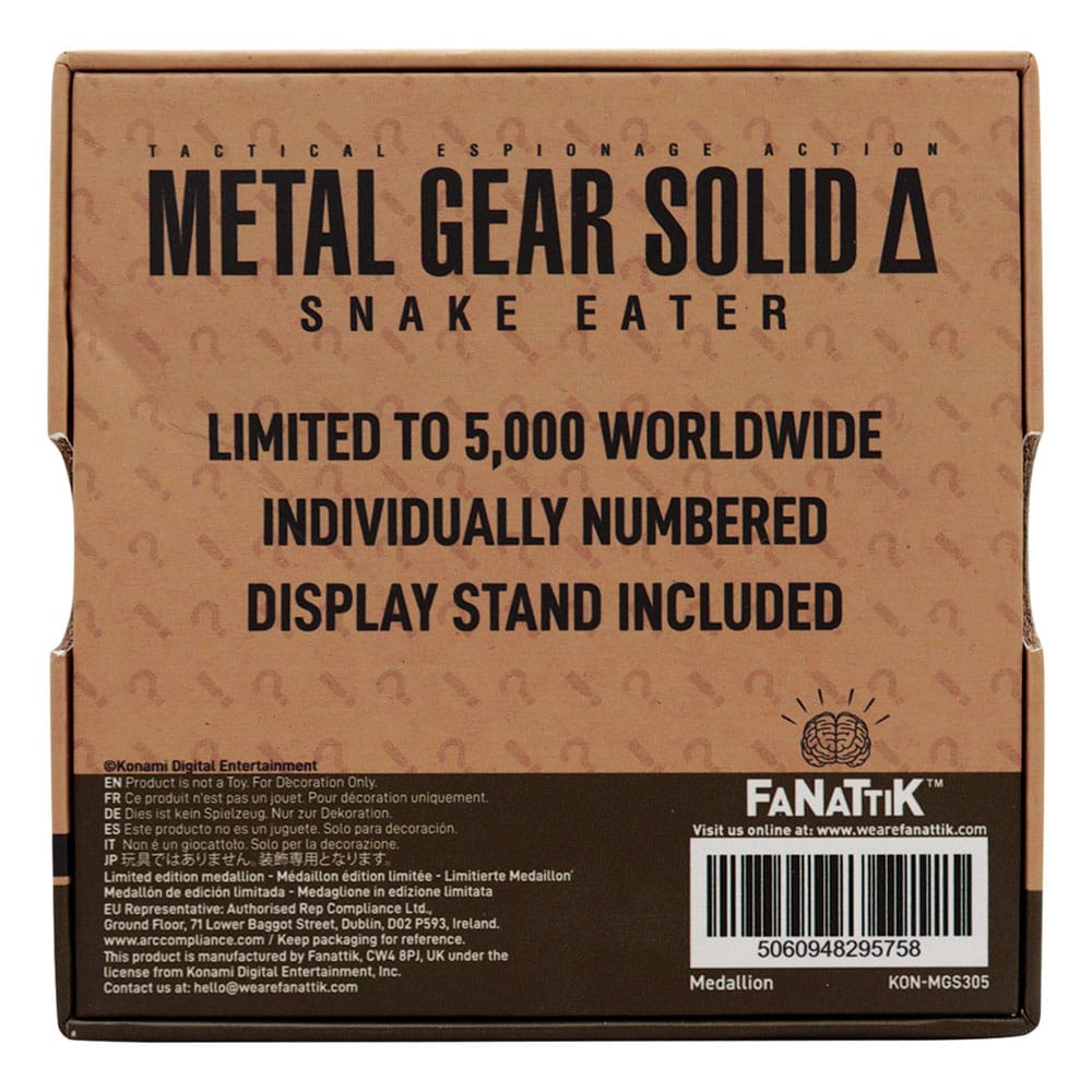 Metal Gear Solid Delta médaillon Cobra Unit Limited Edition