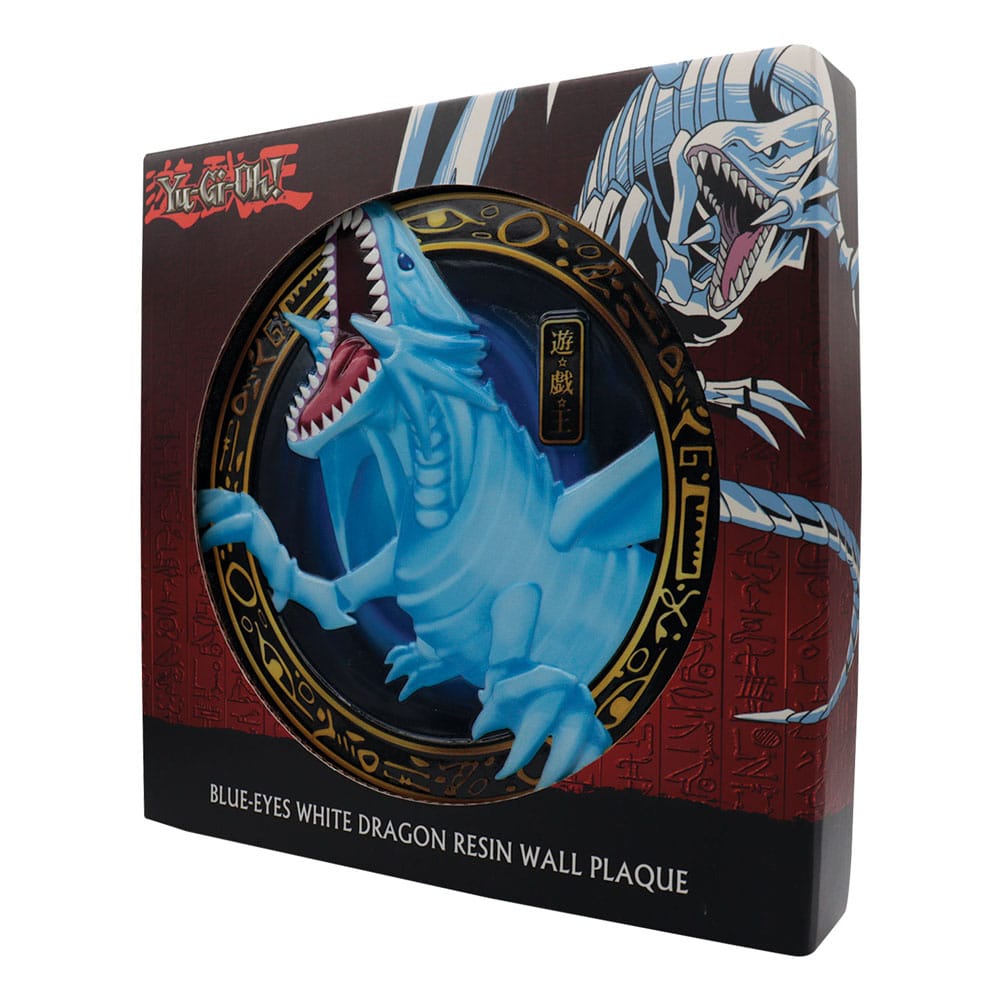 Yu-Gi-Oh! - Plaque de collection en résine Dragon Blanc aux Yeux Bleus