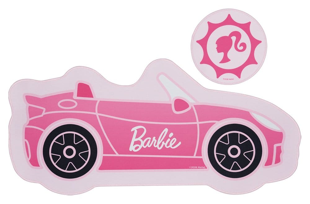 Barbie set sous-mains revêtu & sous-verre Car