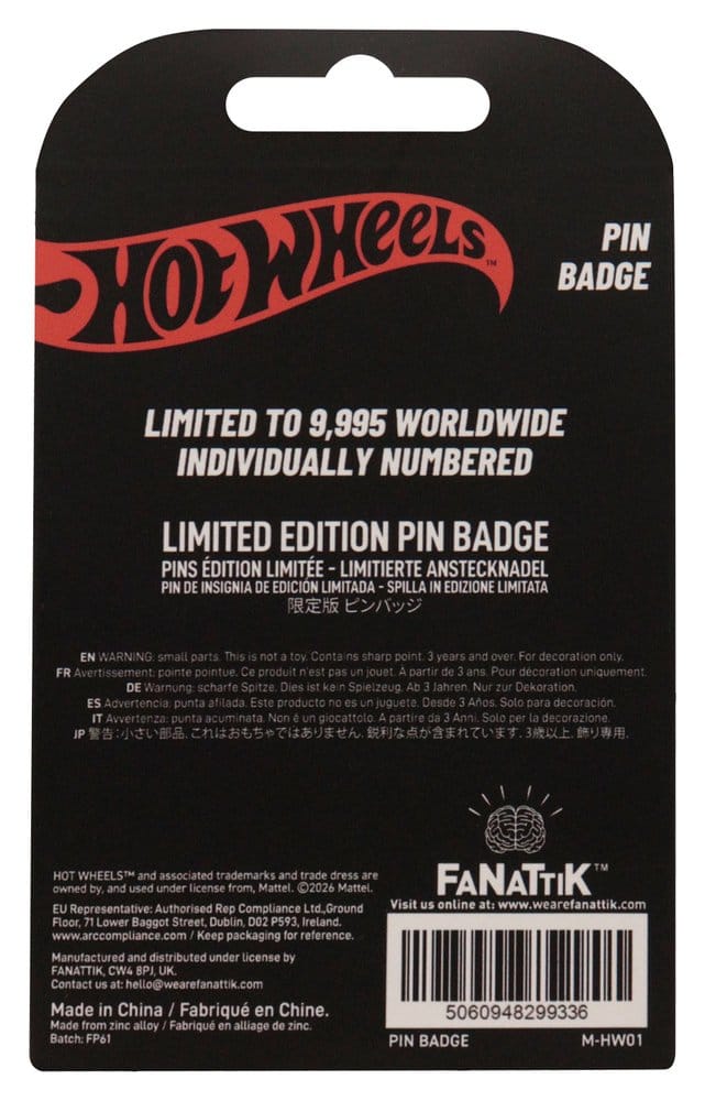 Hot Wheels Pin Race Team Limited Edition