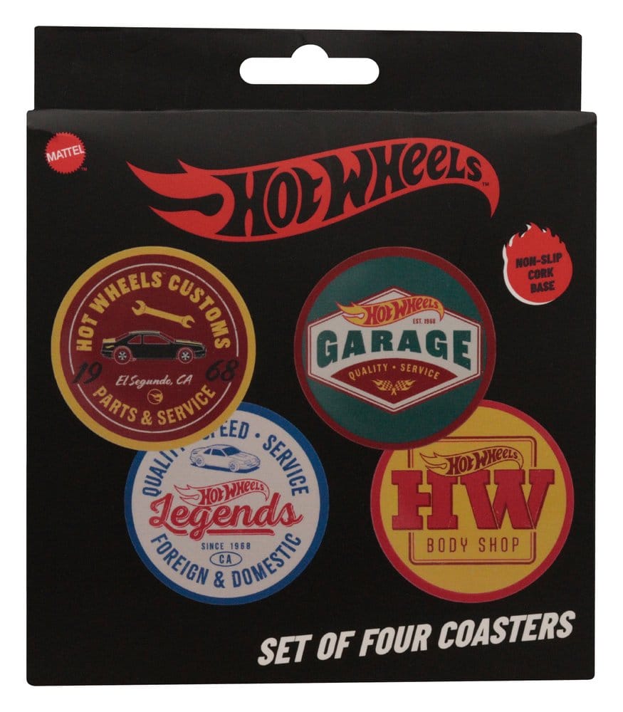 Hot Wheels pack 4 sous-verres
