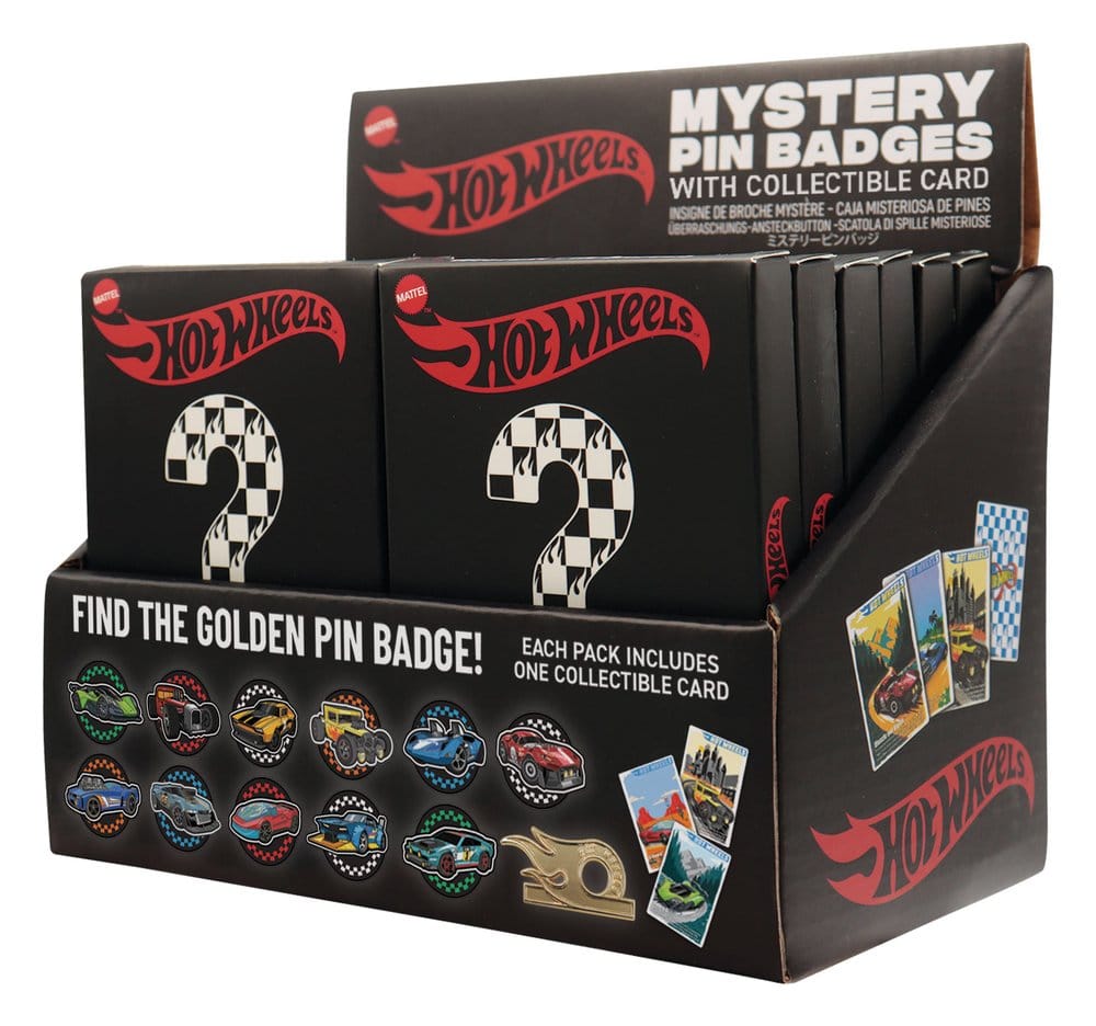 Hot Wheels présentoir boîte-mystère Mystery Pin's Blind Box présentoir (12)