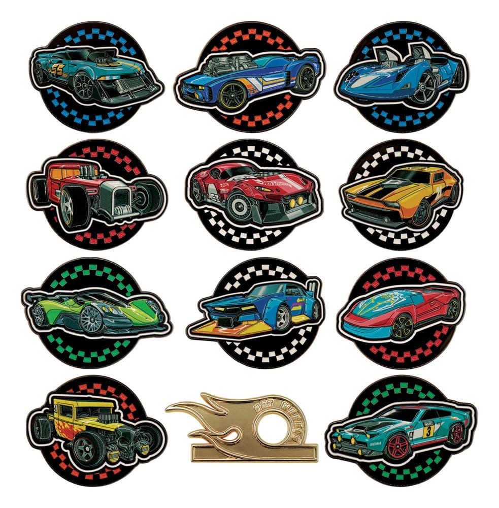 Hot Wheels présentoir boîte-mystère Mystery Pin's Blind Box présentoir (12)