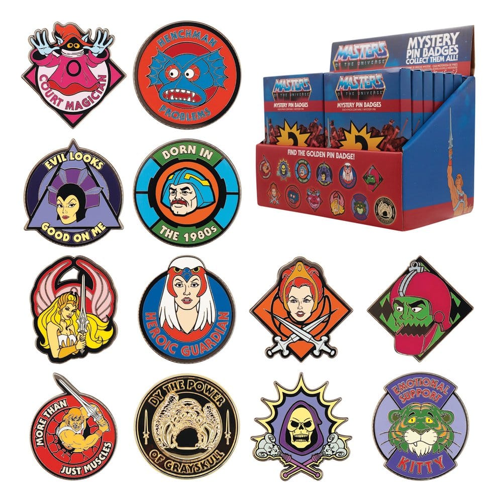 Masters of the Universe présentoir boîte-mystère Mystery Pin's Blind Box présentoir (12)