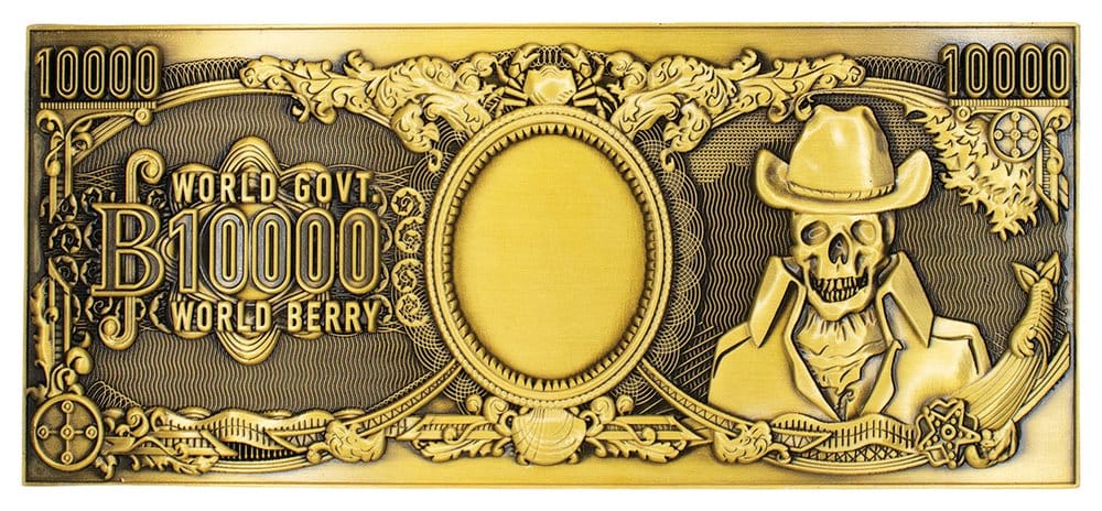 One Piece réplique Billet de banque en métal 10 000 World Berry 6 x 15 cm