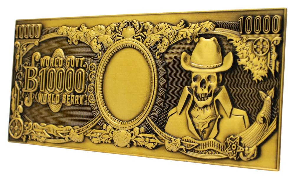 One Piece réplique Billet de banque en métal 10 000 World Berry 6 x 15 cm