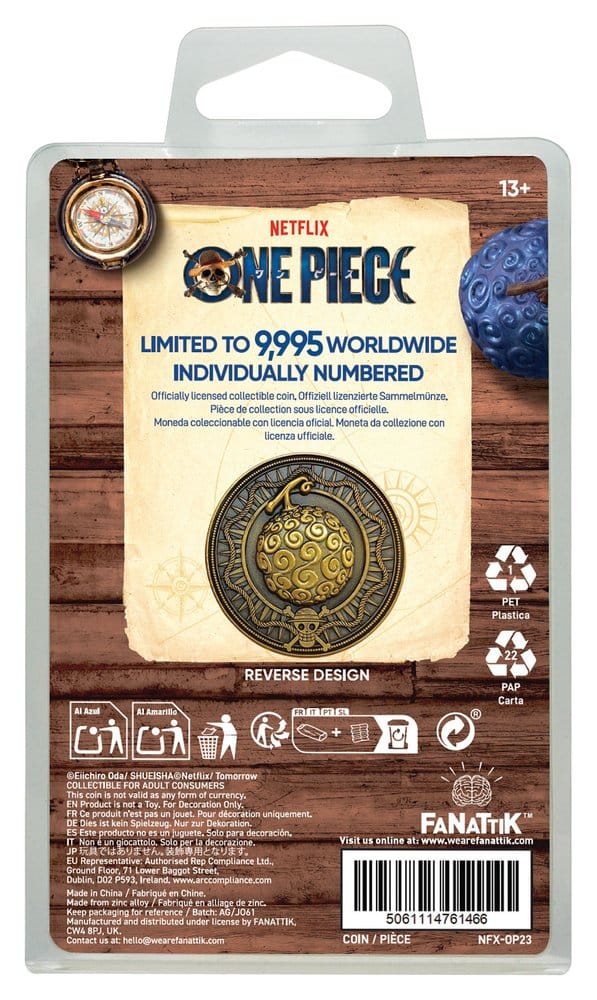 One Piece pièce de collection Gum Gum Coin Limited Edition 4 cm