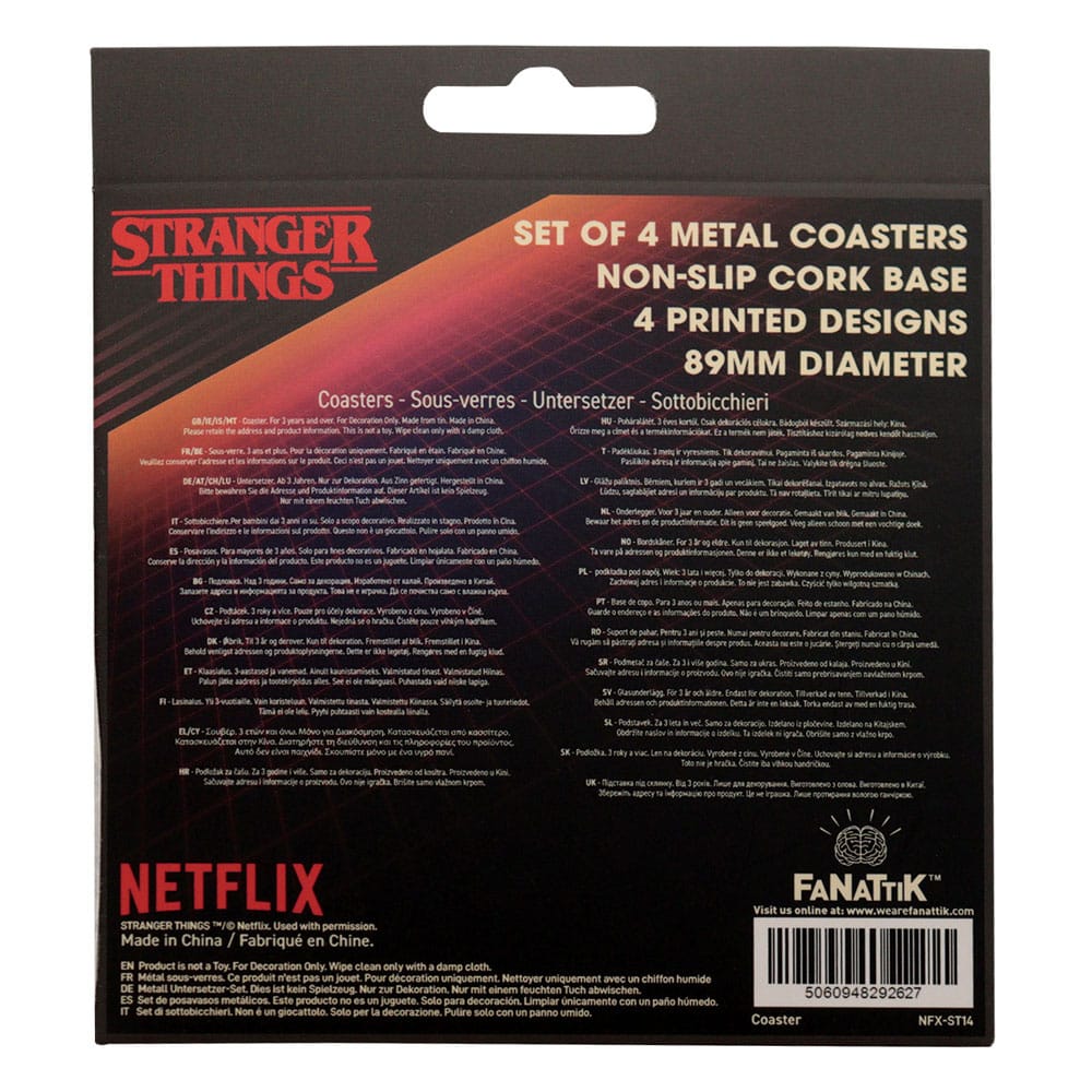 Stranger Things pack 4 sous-verres