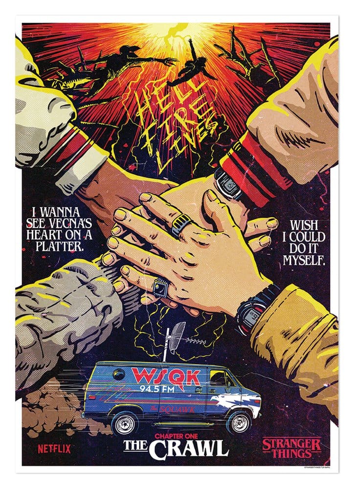'Stranger Things 5 lithographie The Crawl Limited Edition 42 x 30 cm