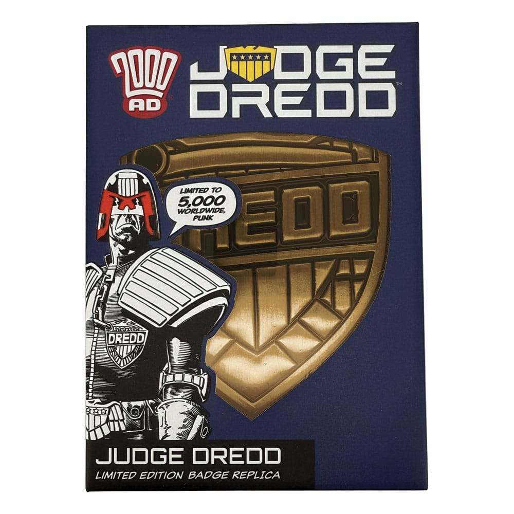 2000 AD réplique Judge Dredd Badge Limited Edition