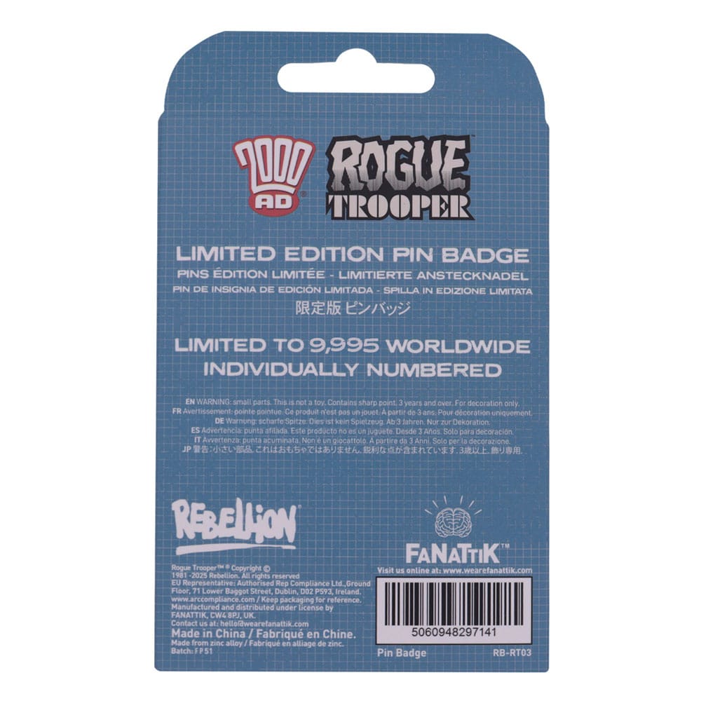 2000 AD pin's Rogue Trooper GI Limited Edition