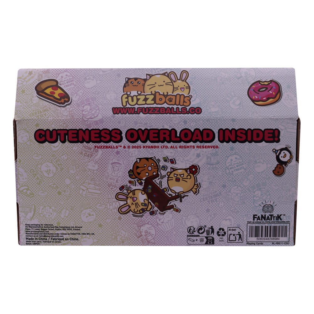Fuzzballs présentoir jeux de cartes à jouer (12)