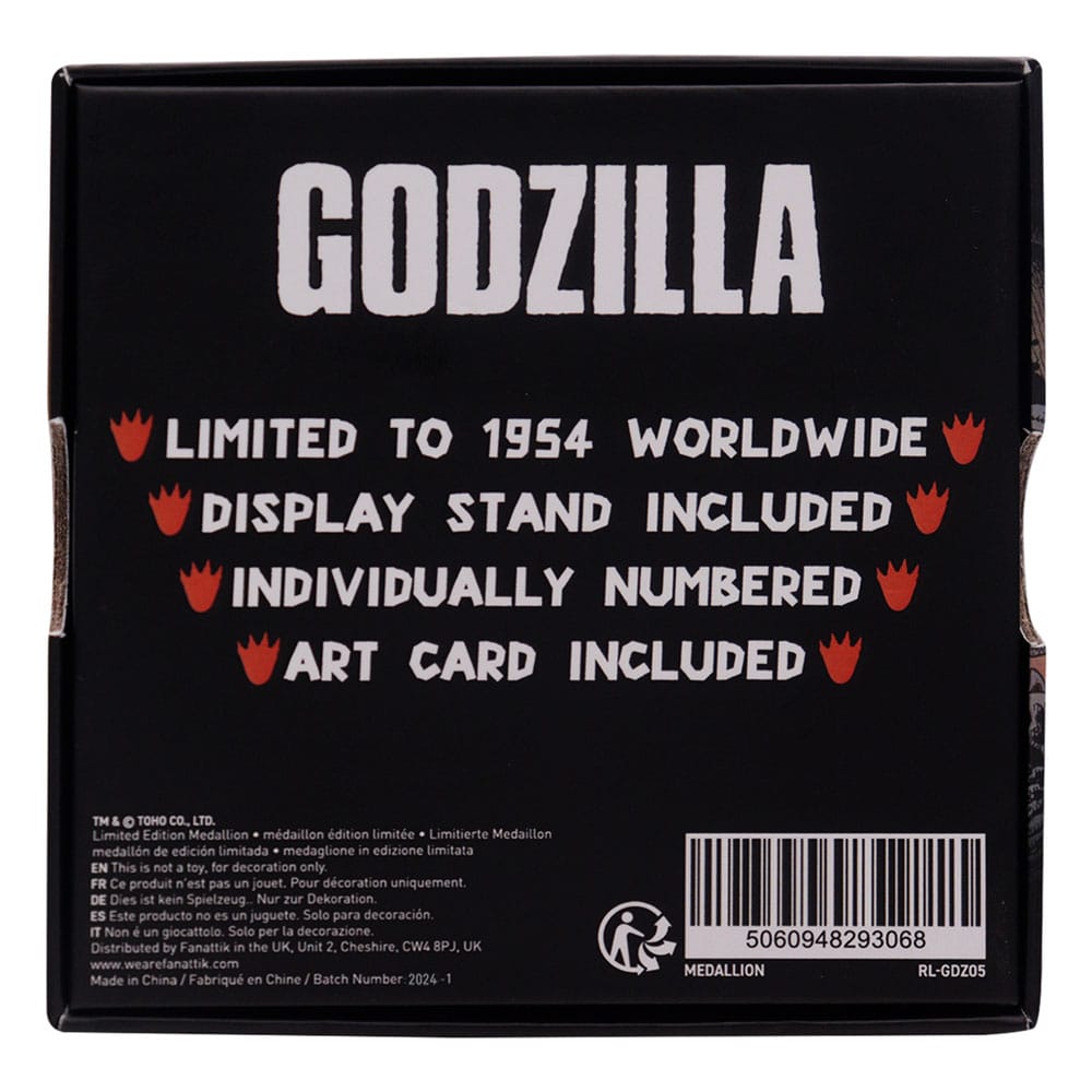 Godzilla médaillon 70th Anniversary Limited Edition