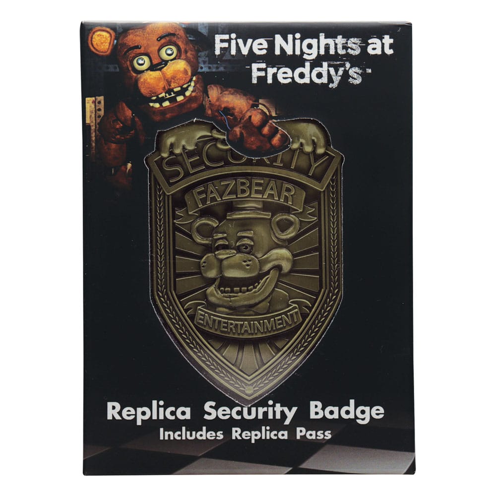 Five Nights at Freddy´s réplique Security Badge Antique Brass Edition