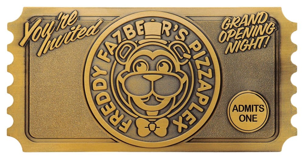 Five Nights at Freddy’s réplique Pizzaplex Opening Night Ticket Limited Edition 16 x 8 cm