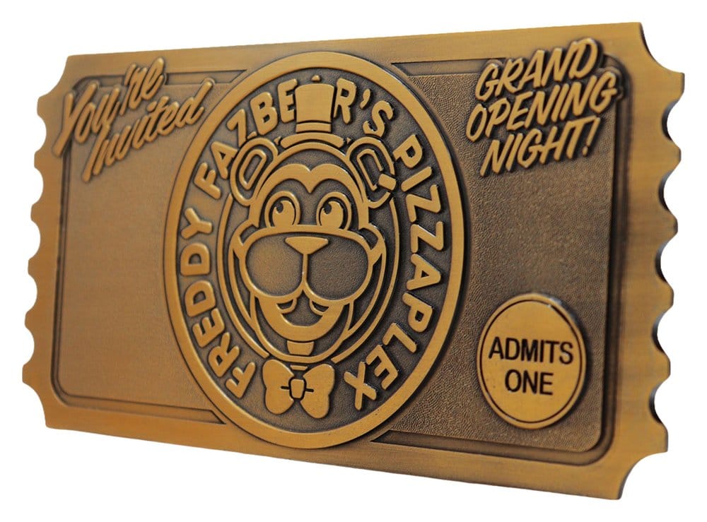 Five Nights at Freddy’s réplique Pizzaplex Opening Night Ticket Limited Edition 16 x 8 cm