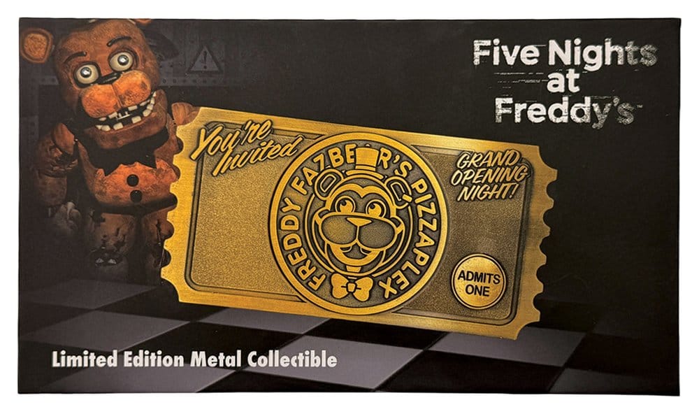Five Nights at Freddy’s réplique Pizzaplex Opening Night Ticket Limited Edition 16 x 8 cm