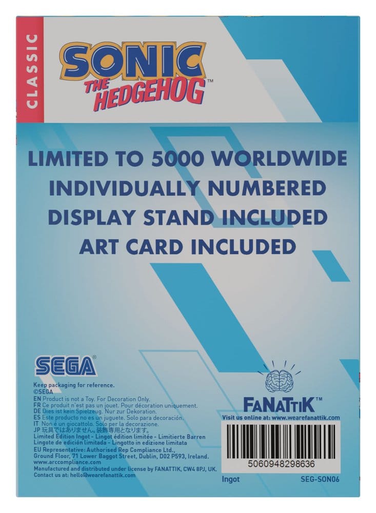 Sonic - The Hedgehog Lingot Limited Edition