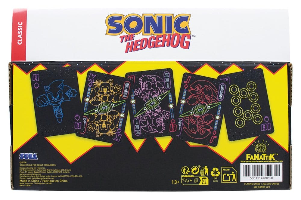 Sonic the Hedgehog Jeu de Cartes Présentoir (12 Paquets)
