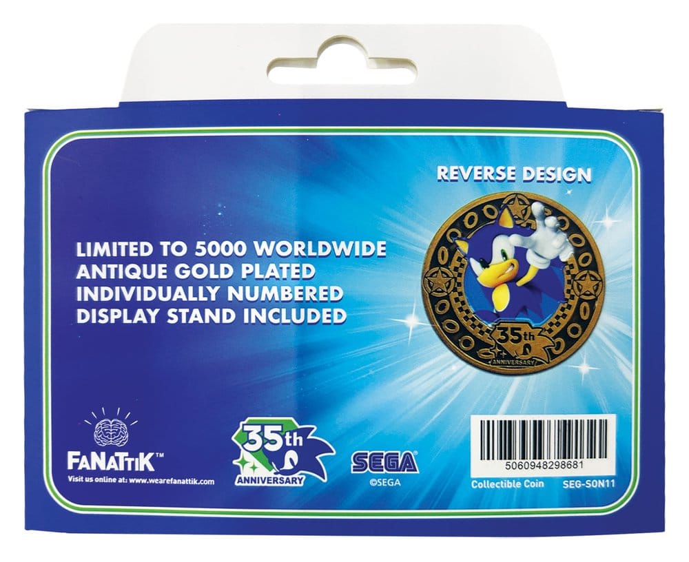 Sonic the Hedgehog pièce de collection 35ème Anniversaire Édition Limitée