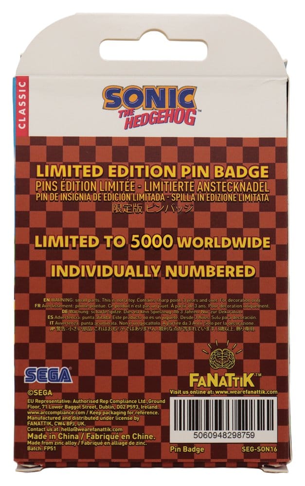 Sonic - The Hedgehog pin Dr. Eggman Egg Mobile Chained