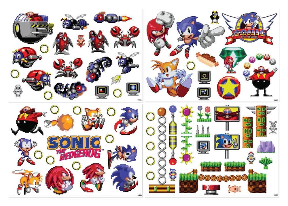 Sonic - The Hedgehog stickers tech