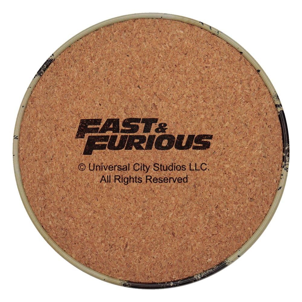 Fast & Furious pack 4 sous-verres Vintage Style