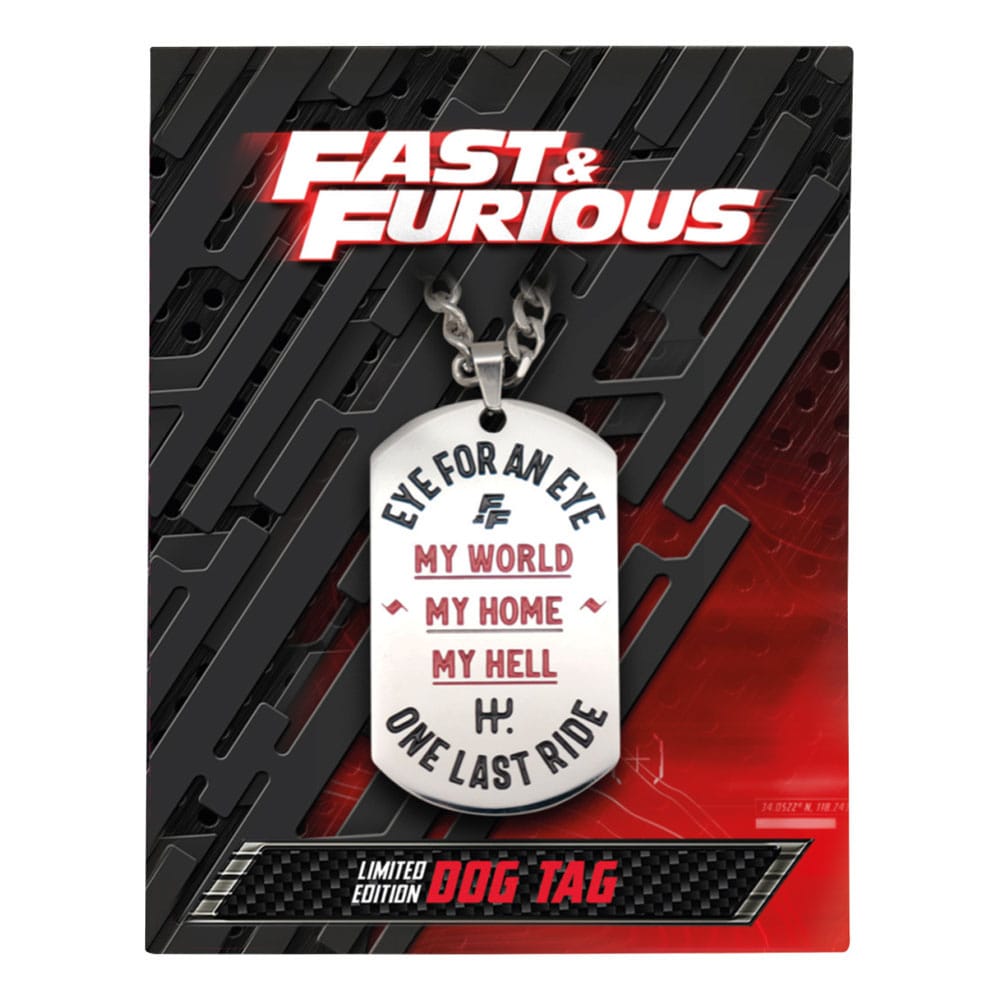 Fast & Furious pendentifs Dog Tag