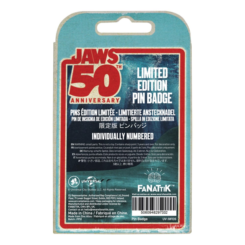 Jaws pin 50th Anniversary Ship in Bottle