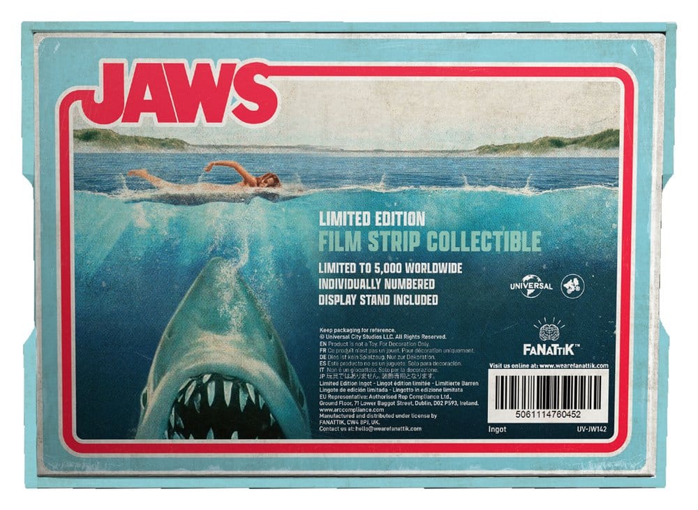 Les Dents de la mer Lingot Bande de film en métal de collection Édition Limitée