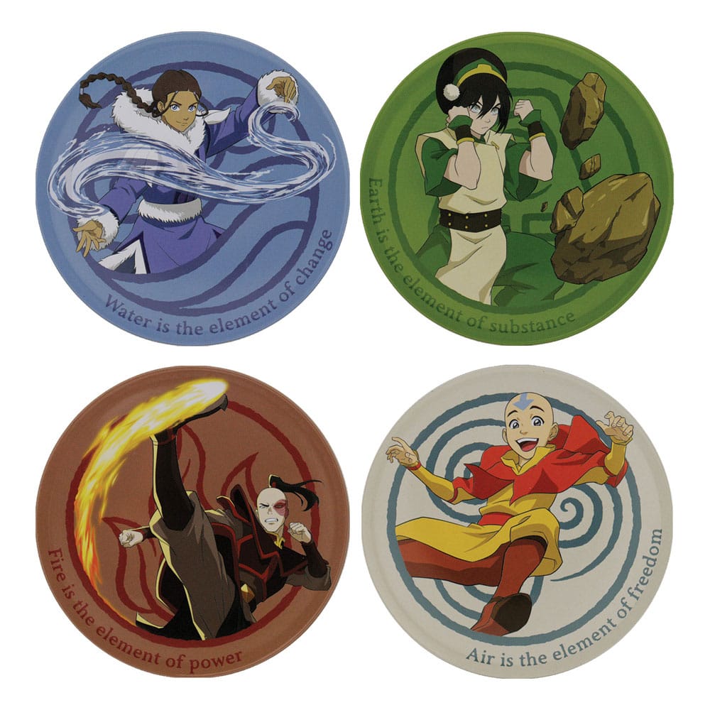 Avatar, le dernier maître de l'air pack 4 sous-verres