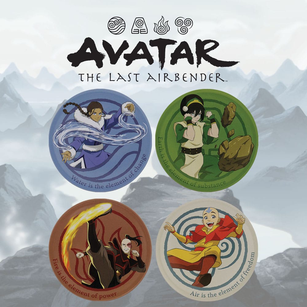 Avatar, le dernier maître de l'air pack 4 sous-verres