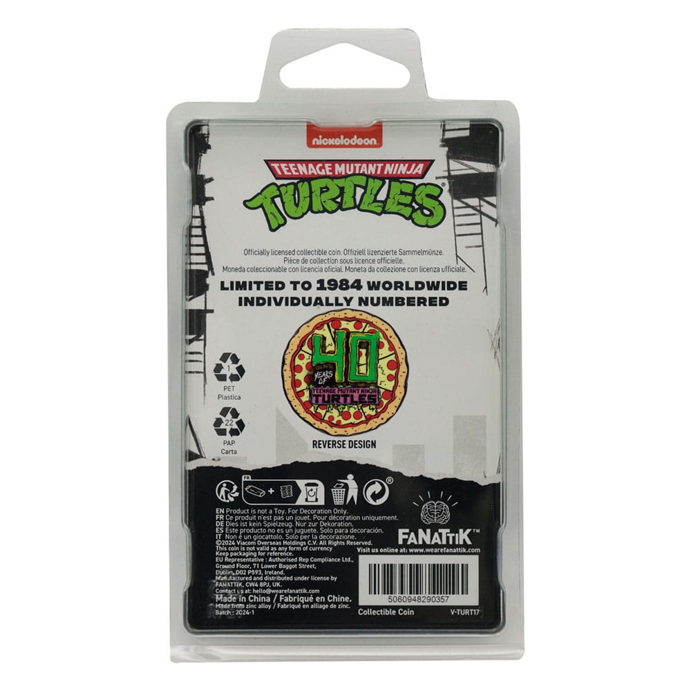Tortues Ninja pièce de collection 40th Anniversary Limited Edition