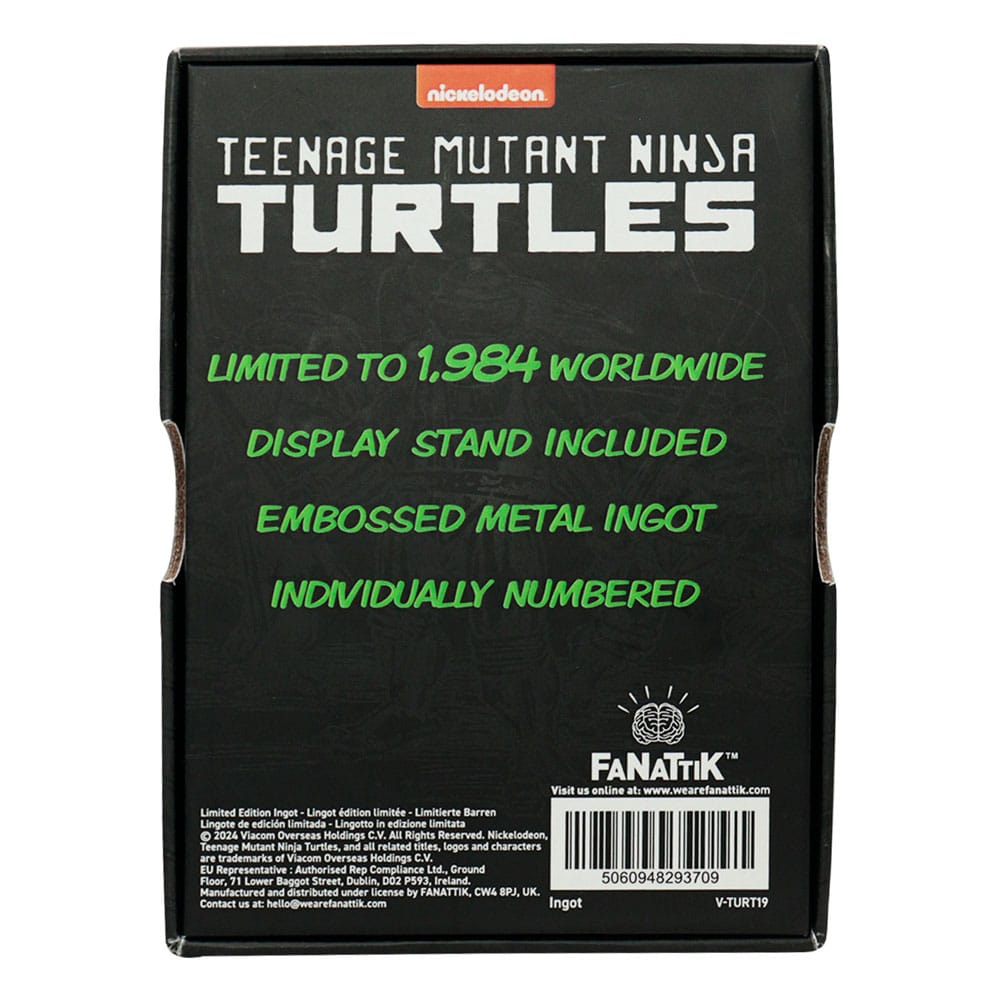 Tortues Ninja Lingot 40th Anniversary Green Limited Edition