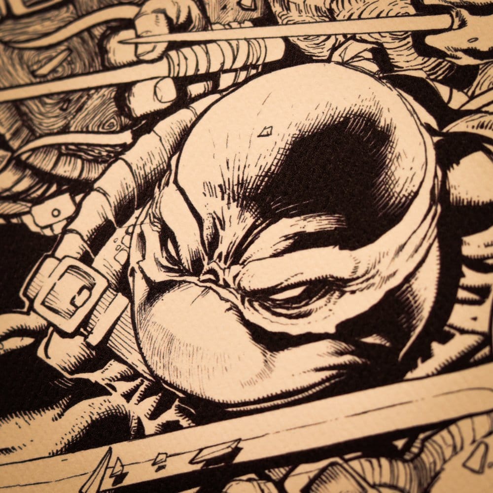 Tortues Ninja lithographie Comic Limited Edition 42 x 30 cm