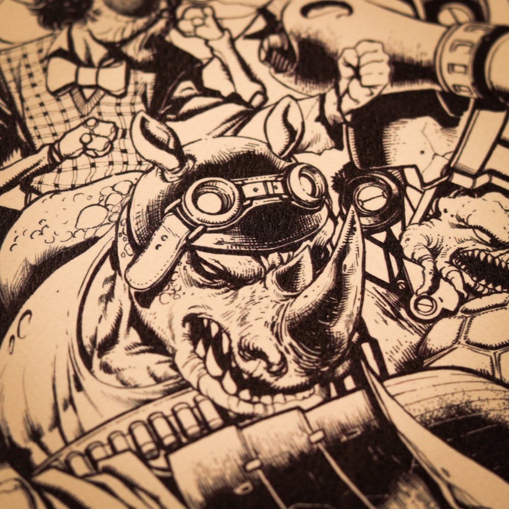 Tortues Ninja lithographie Comic Limited Edition 42 x 30 cm