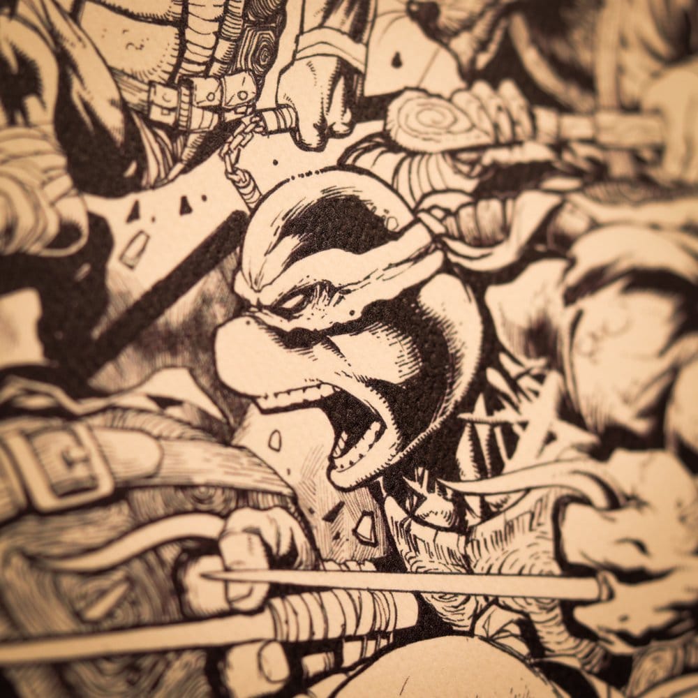 Tortues Ninja lithographie Comic Limited Edition 42 x 30 cm
