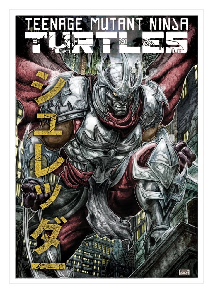 Tortues Ninja lithographie Shredder Limited Edition 42 x 30 cm