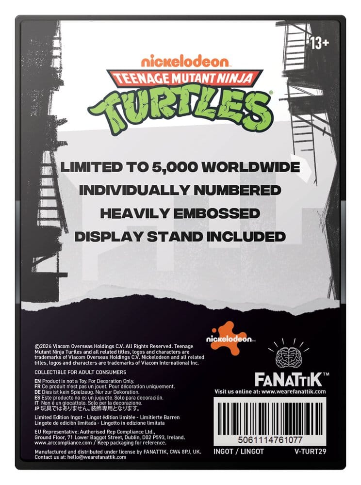 Tortues Ninja Lingot Villain Limited Edition
